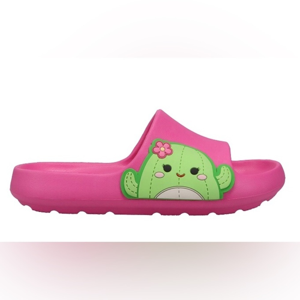 Squishmallows Womens Pink Maritza The Cactus Molded Slide Sandal 9/10